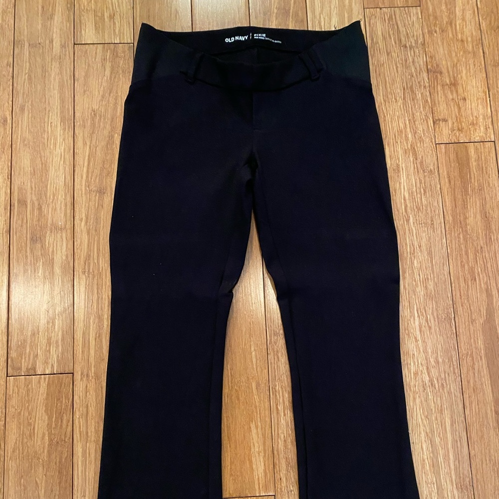 Old Navy Pixie Ankle Mid-Rise Maternity Pant sz 2 Black